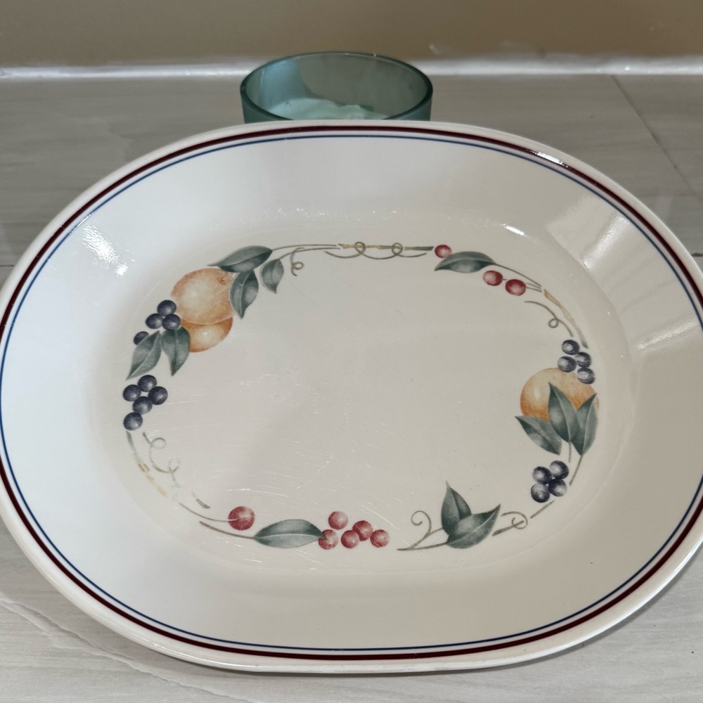 Corelle Abundance Oval Ceramic Platter